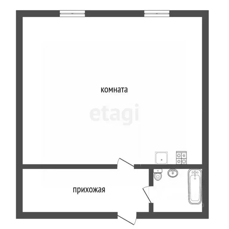 Студия Воронежская область, с. Новая Усмань ул. Дорожная, 2 (25.2 м) - Фото 1