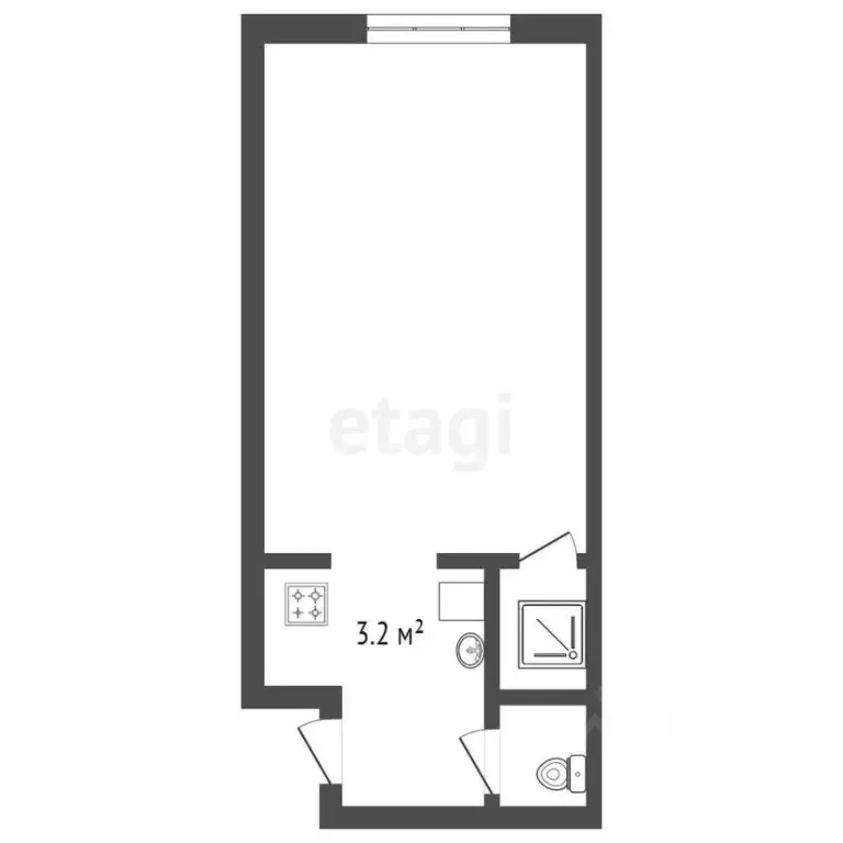 1-к кв. Томская область, Томск Колхозная ул., 9/1 (19.0 м) - Фото 2