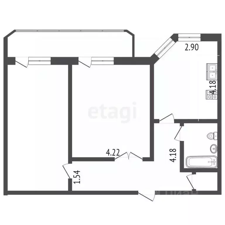 2-к кв. Ставропольский край, Железноводск ул. Косякина (84.0 м) - Фото 1