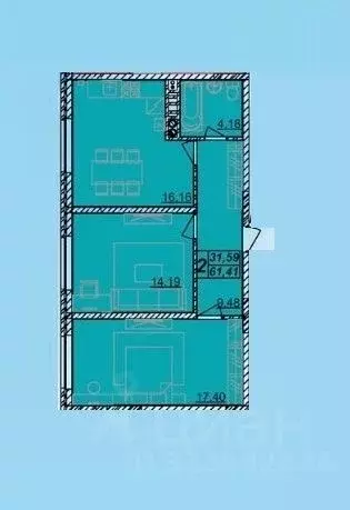 2-к кв. Краснодарский край, Анапа ул. Поликарпова, 2к15 (61.4 м) - Фото 1