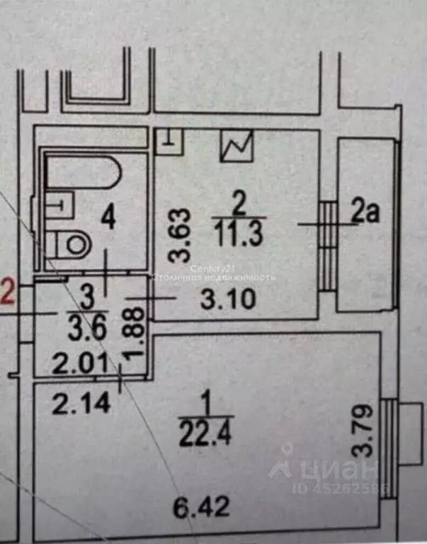 1-к кв. Москва ул. Нижняя Хохловка, 6 (47.0 м) - Фото 2