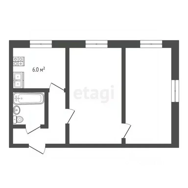 2-к кв. Владимирская область, Муром Ленинградская ул., 15 (42.1 м) - Фото 1