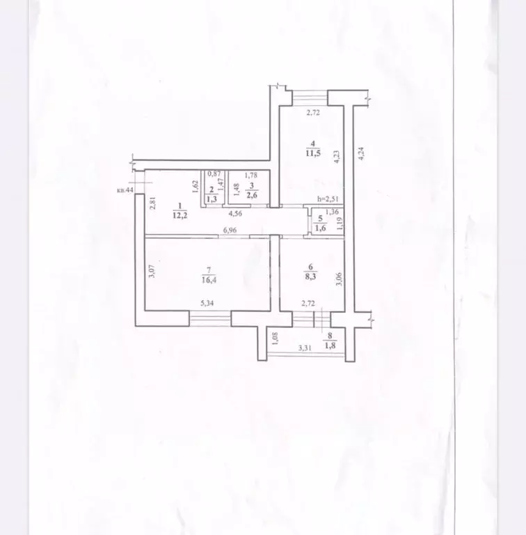 2-к кв. Забайкальский край, Чита пос. Текстильщиков, 3-й мкр, 5 (53.9 ... - Фото 2