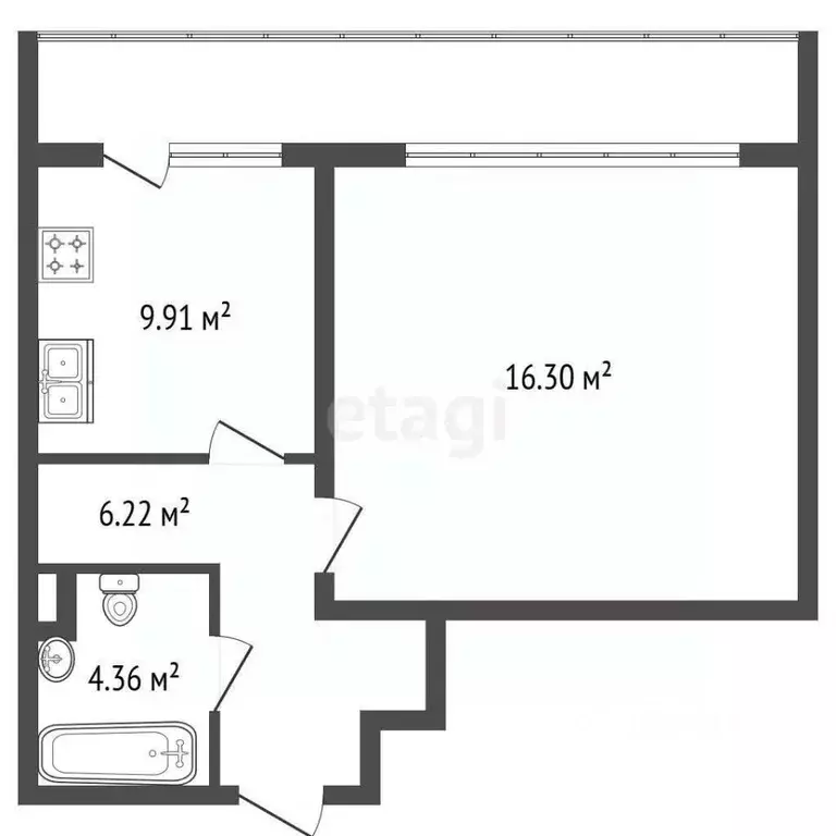 1-к кв. Санкт-Петербург ул. Среднерогатская, 13к1 (39.18 м) - Фото 1