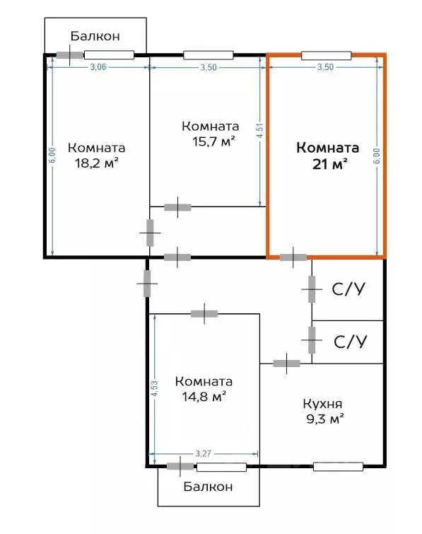 Комната Москва проезд 4-й Марьиной рощи, 3/5 (21.0 м) - Фото 1