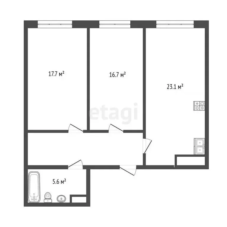 2-комнатная квартира: Нальчик, микрорайон Мей, жилой комплекс Горный ... - Фото 1