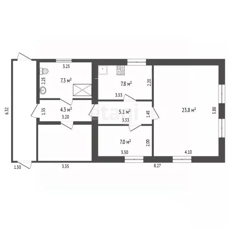 Дом в Пермский край, пос. Куеда ул. Садовая, 21 (42 м) - Фото 2