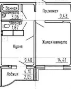 1-к кв. Оренбургская область, Оренбург Салмышская ул., 70/1 (37.0 м) - Фото 1