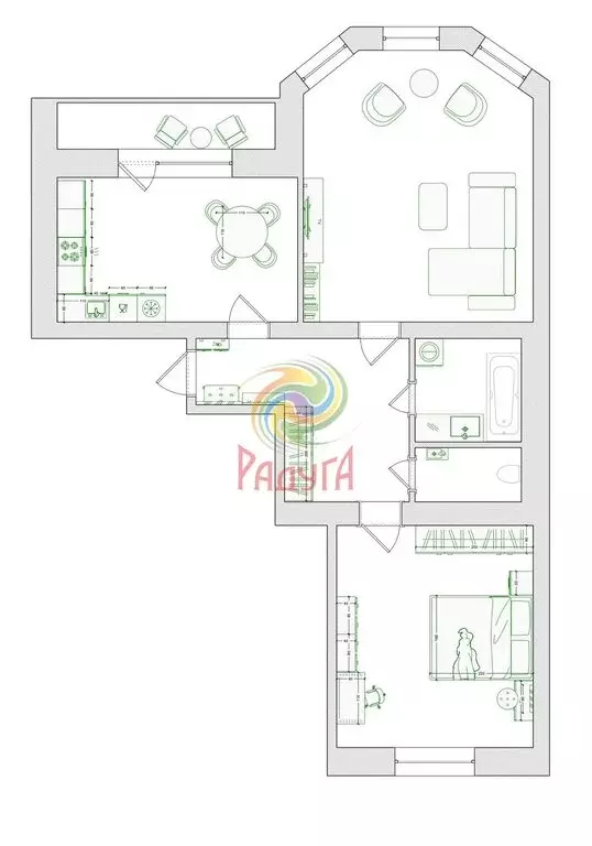 2-комнатная квартира: Иваново, улица Богдана Хмельницкого, 44к1 (86 м) - Фото 1