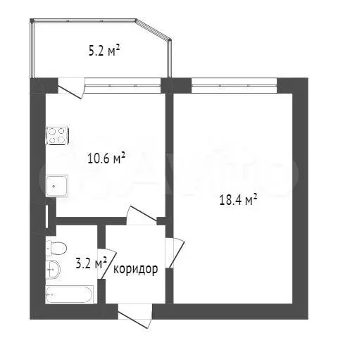 1-к. квартира, 37,1 м, 16/20 эт. - Фото 0