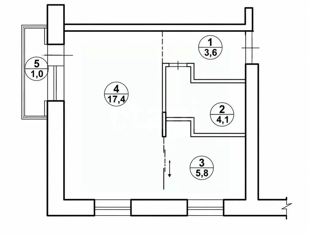 1-к кв. Чувашия, Чебоксары просп. Мира, 27 (30.6 м) - Фото 2