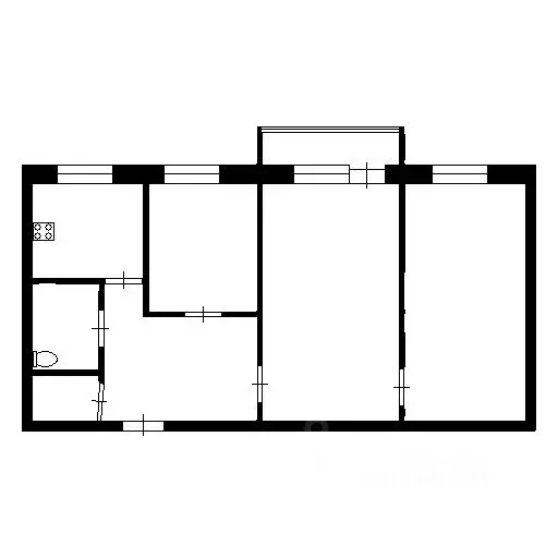 3-к кв. Кемеровская область, Кемерово бул. Строителей, 26/1 (61.9 м) - Фото 1
