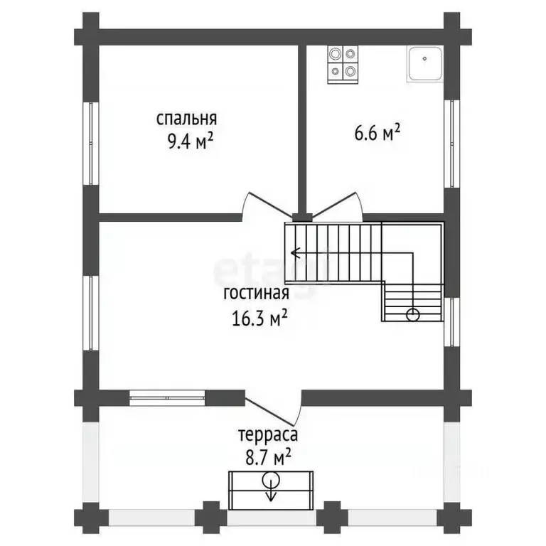Дом в Мордовия, Саранск городской округ, пос. Озерный ул. Волкова (90 ... - Фото 1