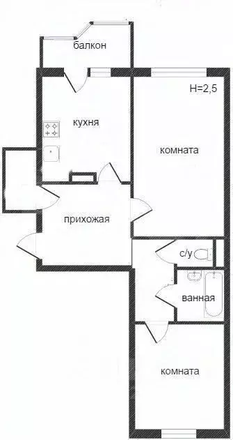 2-к кв. Костромская область, Кострома пос. Первомайский, ул. Боровая, ... - Фото 2