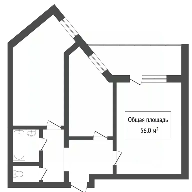2-к кв. Томская область, Томск ул. Вершинина, 9 (77.0 м) - Фото 2
