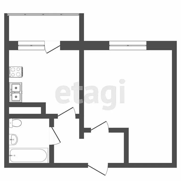 1-комнатная квартира: Ростов-на-Дону, микрорайон Северный, улица ... - Фото 0