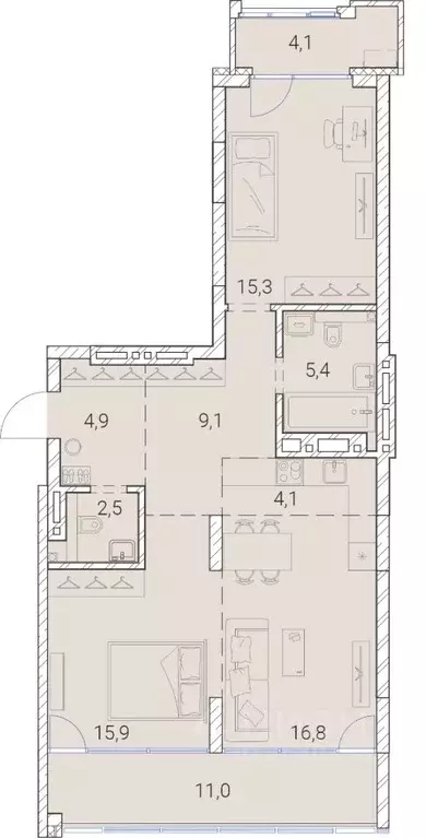 3-к кв. Новосибирская область, Новосибирск Овражная ул., 2А (89.1 м) - Фото 1