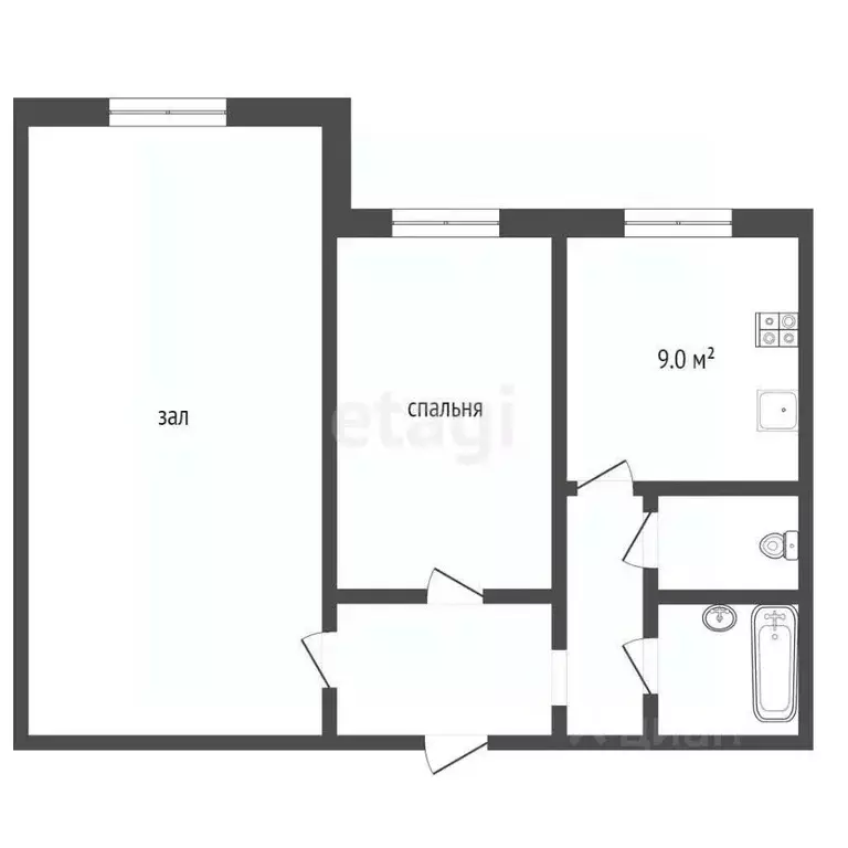 2-к кв. Ярославская область, Ярославль ул. Космонавтов, 14к2 (48.6 м) - Фото 2