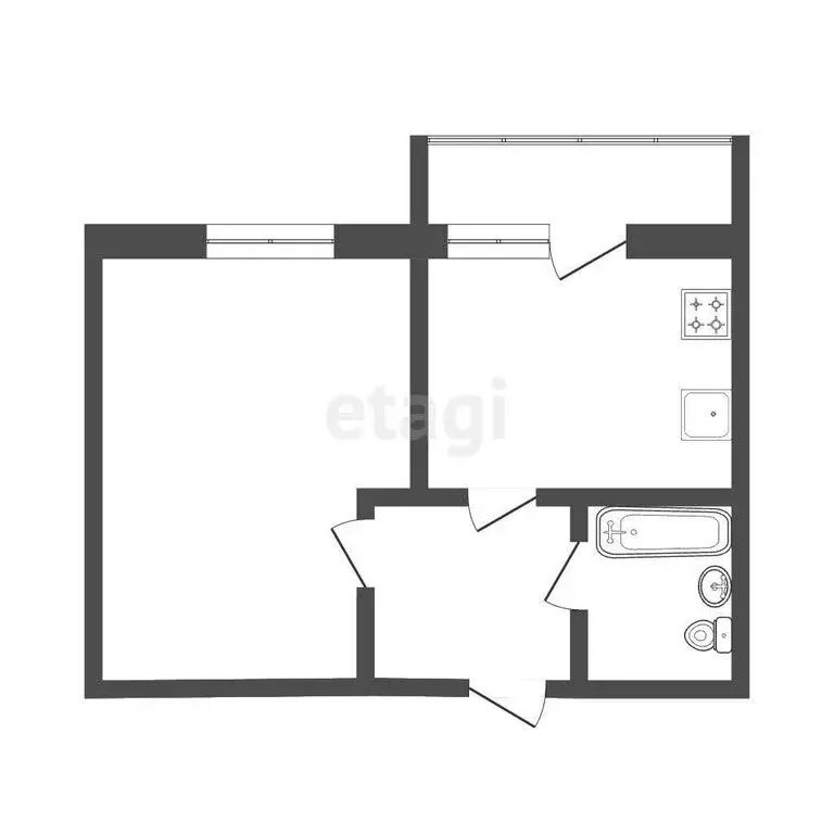 1-комнатная квартира: Тамбов, Моршанское шоссе, 24И (32.5 м) - Фото 1