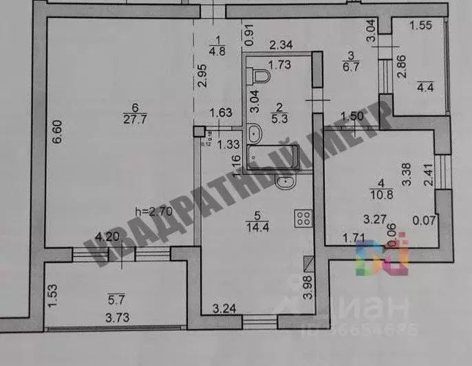 2-к кв. Калмыкия, Элиста ул. Губаревича, 9с1 (79.8 м) - Фото 1