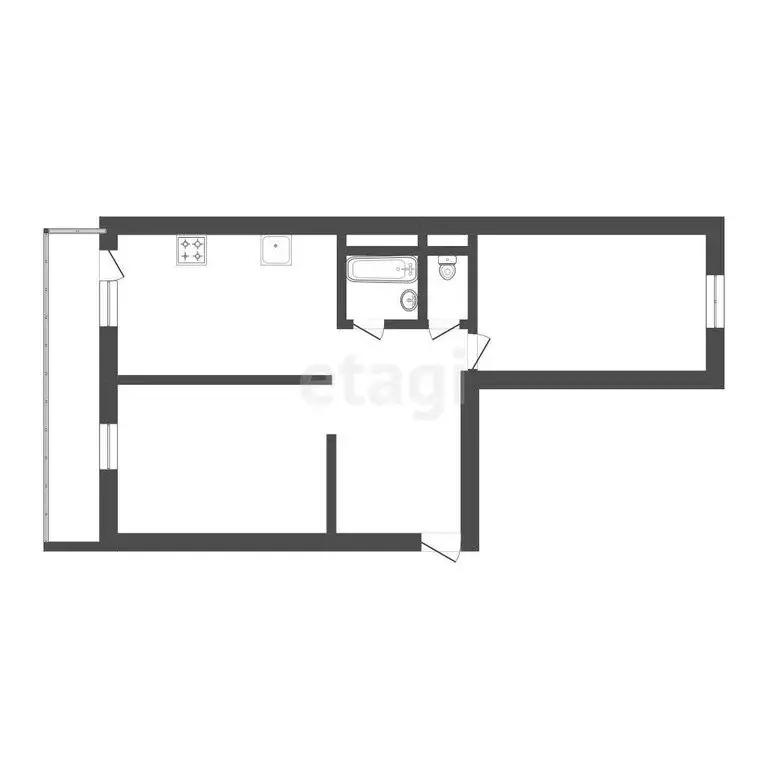 2-комнатная квартира: Улан-Удэ, 142-й микрорайон, 11 (64.7 м) - Фото 1