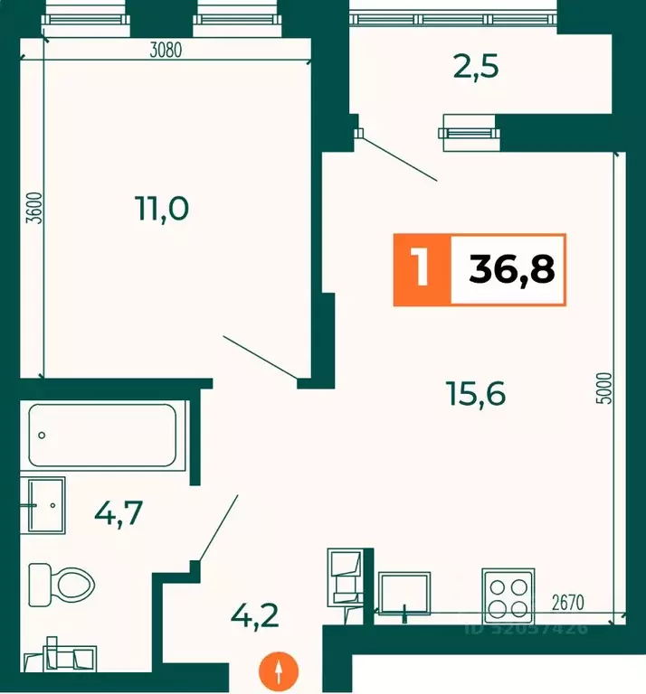 1-к кв. Свердловская область, Екатеринбург ВИЗ жилрайон, Квартал ... - Фото 0