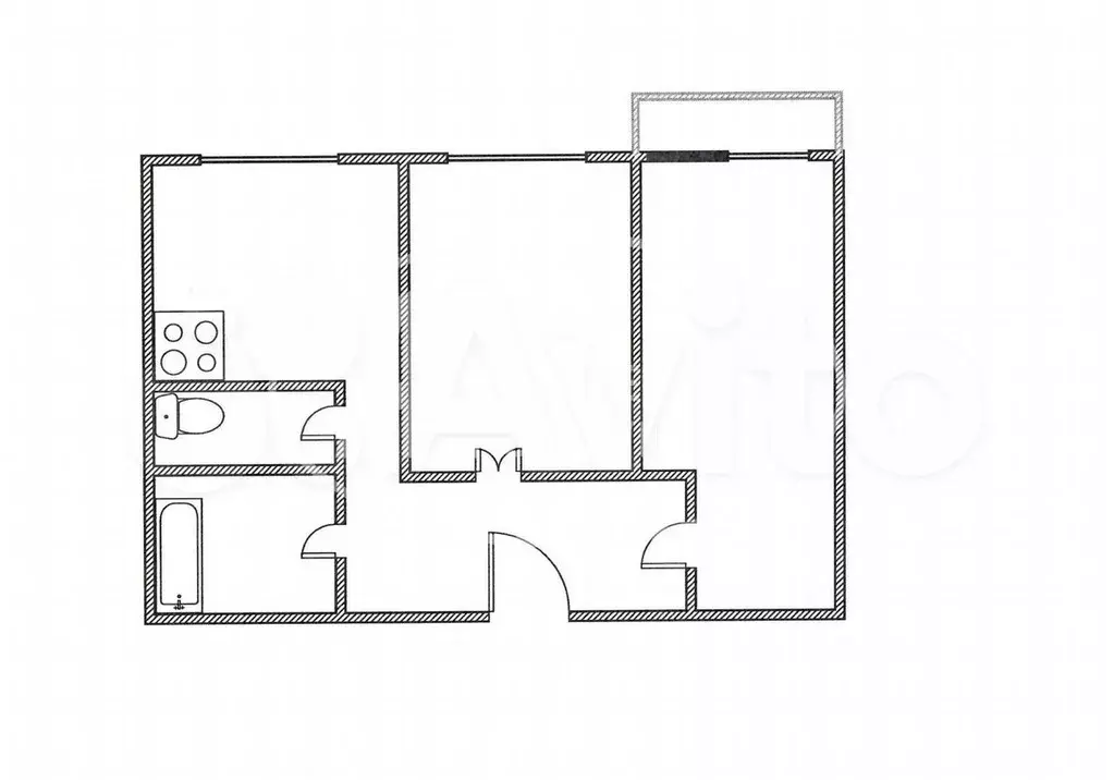 2-к. квартира, 40,8 м, 3/5 эт. - Фото 0