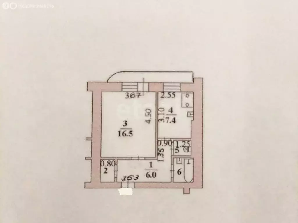 1-комнатная квартира: Липецк, Московская улица, 151 (34.8 м) - Фото 1