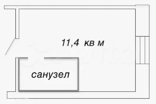 Доля в квартира-студии, 11,9 м, 1/8 эт. - Фото 0