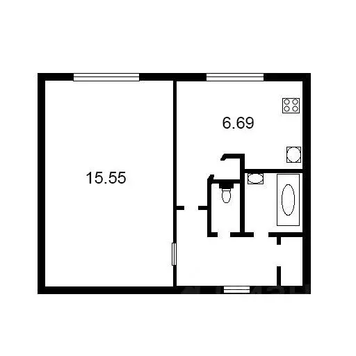1-к кв. Санкт-Петербург просп. Науки, 13К2 (30.7 м) - Фото 1