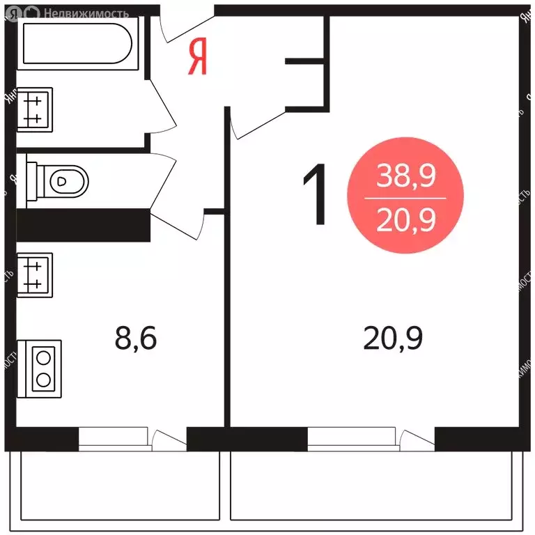 1-комнатная квартира: Москва, улица Чечулина, 14 (40 м) - Фото 0