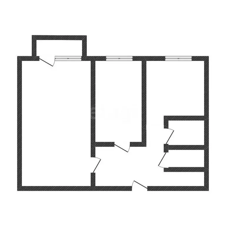 2-комнатная квартира: Черногорск, Хлебозаводская улица, 14 (53.9 м) - Фото 1