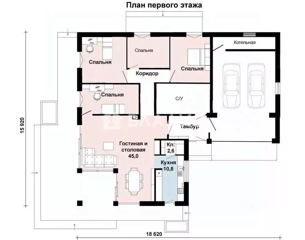 Дом в Нижегородская область, с. Безводное ул. Мирная, 45 (211 м) - Фото 2