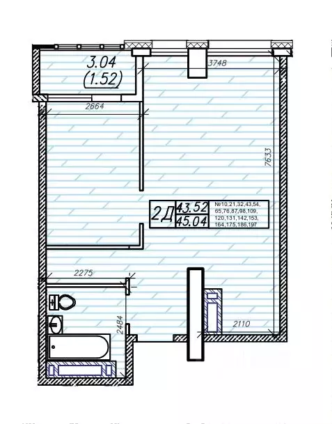 2-к кв. Приморский край, Владивосток Енисейская ул. (45.04 м) - Фото 1