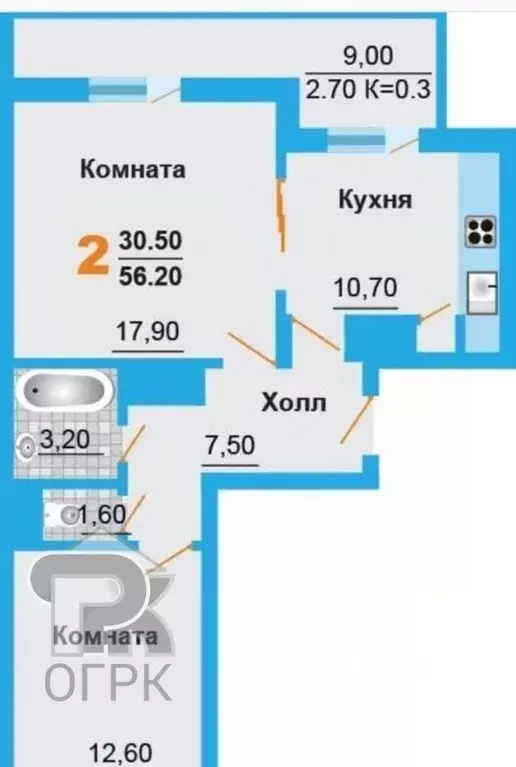 2-к кв. Московская область, Домодедово Востряково мкр, ул. Донская, 3 ... - Фото 0