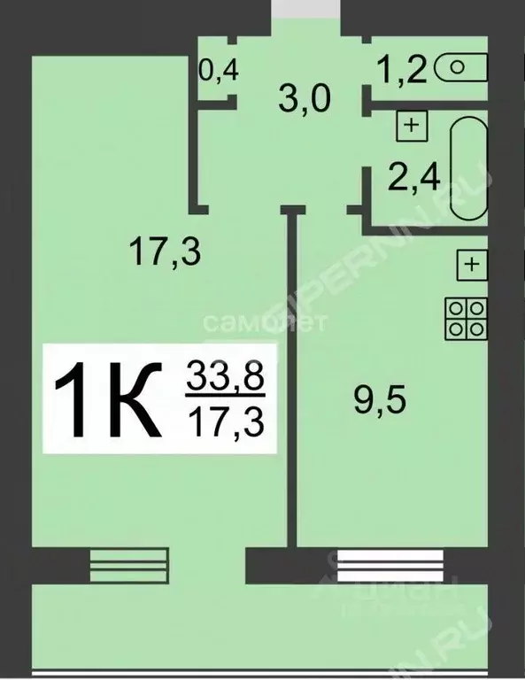 1-к кв. Нижегородская область, Нижний Новгород Мещерское Озеро ... - Фото 2