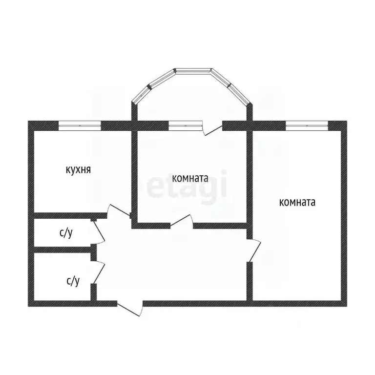 2-к кв. Белгородская область, Белгород ул. Семашко, 32 (42.0 м) - Фото 1