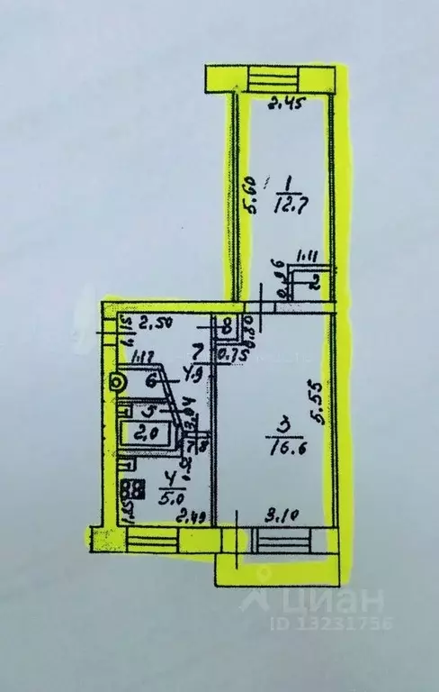 2-к кв. Кировская область, Киров ул. Физкультурников, 7 (43.8 м) - Фото 2