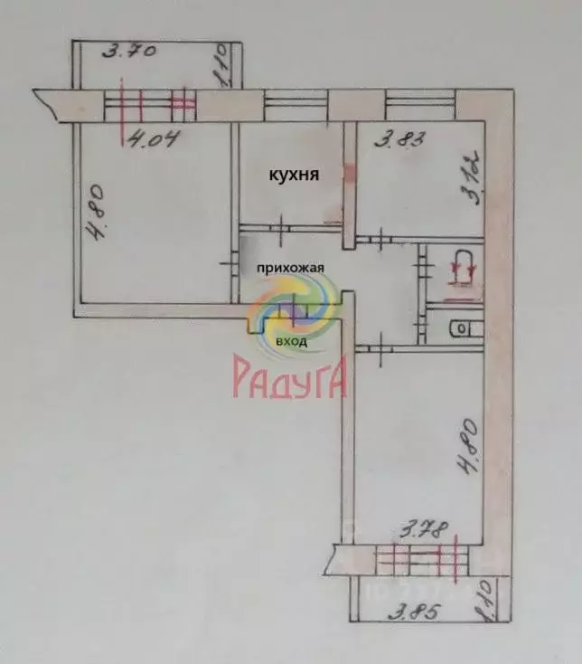 3-к кв. Ивановская область, Иваново ул. Мархлевского, 31А (73.1 м) - Фото 1