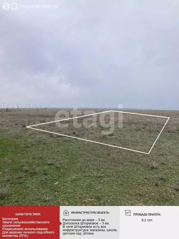 Участок в Штормовое, улица Ленина (6.26 м) - Фото 2