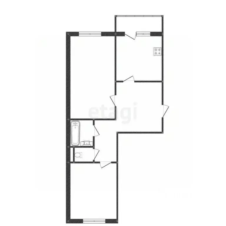 2-к кв. Костромская область, Кострома Венеция мкр, 27 (59.0 м) - Фото 1
