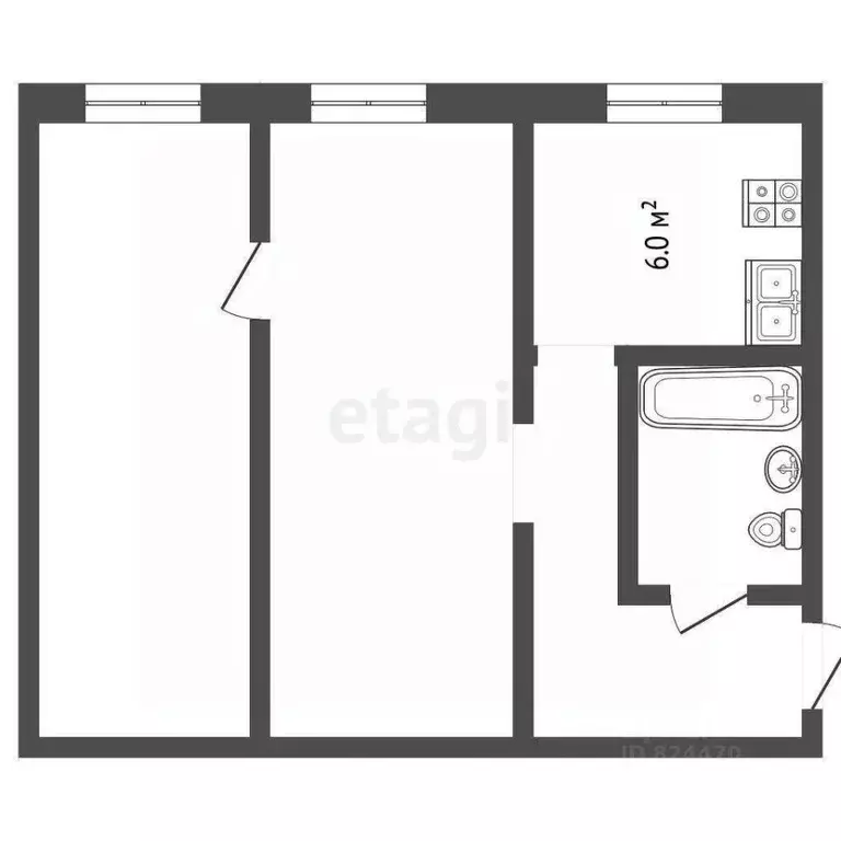 2-к кв. Московская область, Воскресенск Лопатинский мкр, ул. Маркина, ... - Фото 2