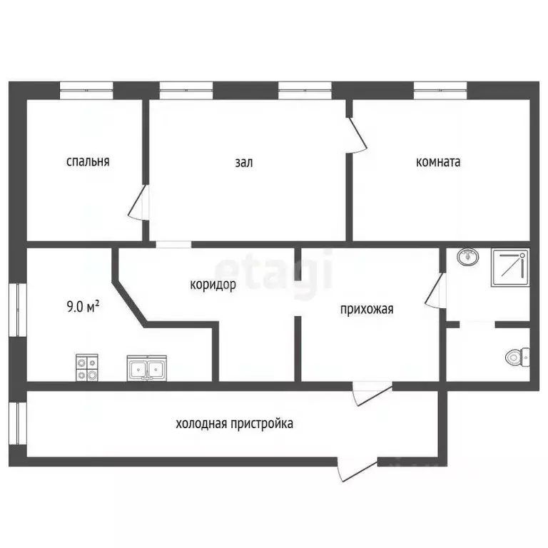 3-к кв. Ярославская область, Данилов Петербургская ул., 21 (77.9 м) - Фото 1