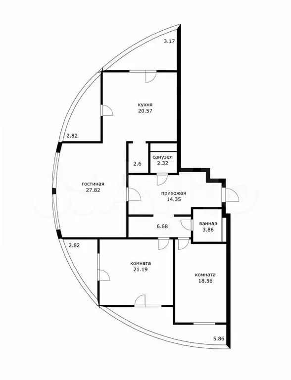 3-к. квартира, 130 м, 14/20 эт. - Фото 0