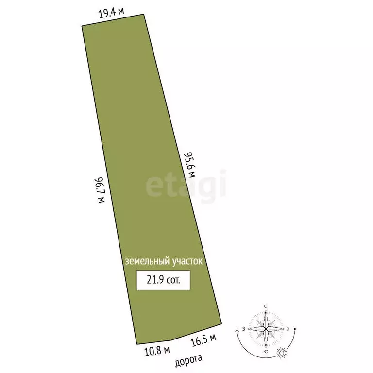 Дом в село Бигила, Заречная улица (40.5 м) - Фото 1