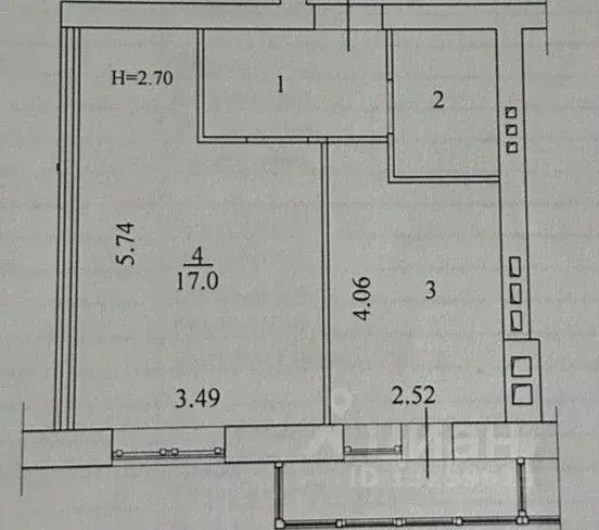 1-к кв. Волгоградская область, Волгоград ул. Химина, 14 (35.0 м) - Фото 1