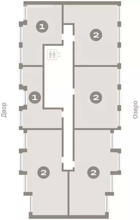 2-комнатная квартира: Тюмень, жилой комплекс Дом у Озера (77.71 м) - Фото 1