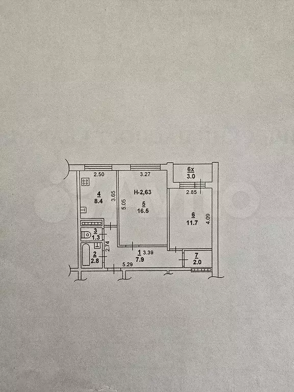 2-к. квартира, 50,6 м, 5/9 эт. - Фото 0