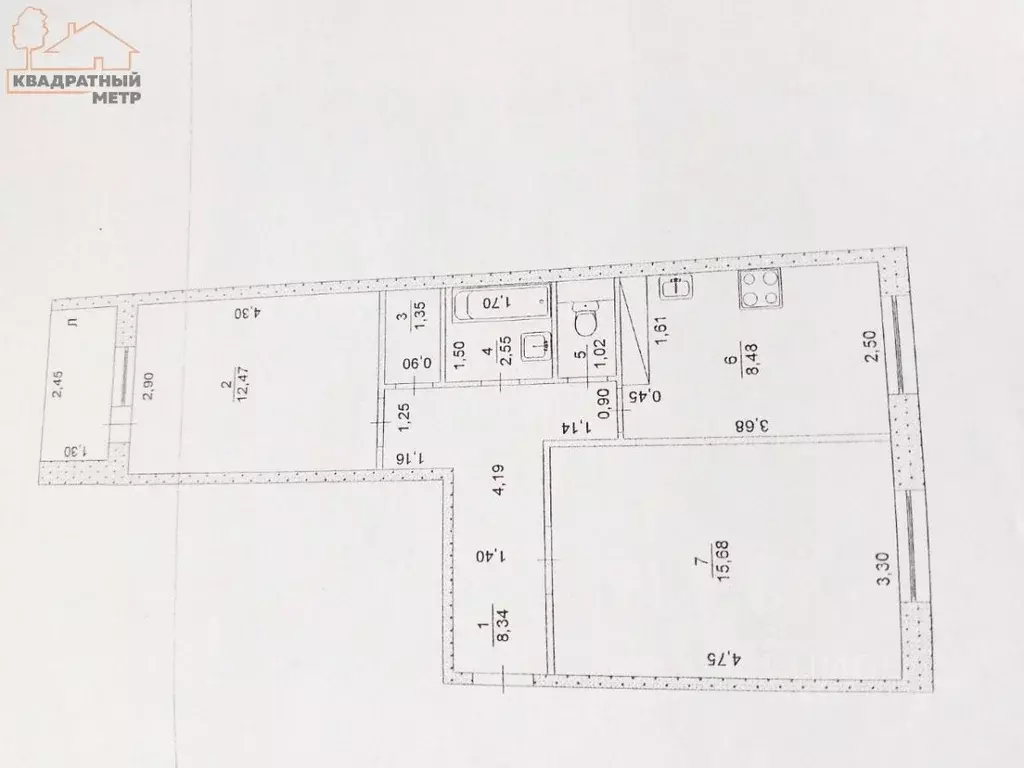 2-к кв. Ульяновская область, Димитровград Черемшанская ул., 87 (50.3 ... - Фото 2