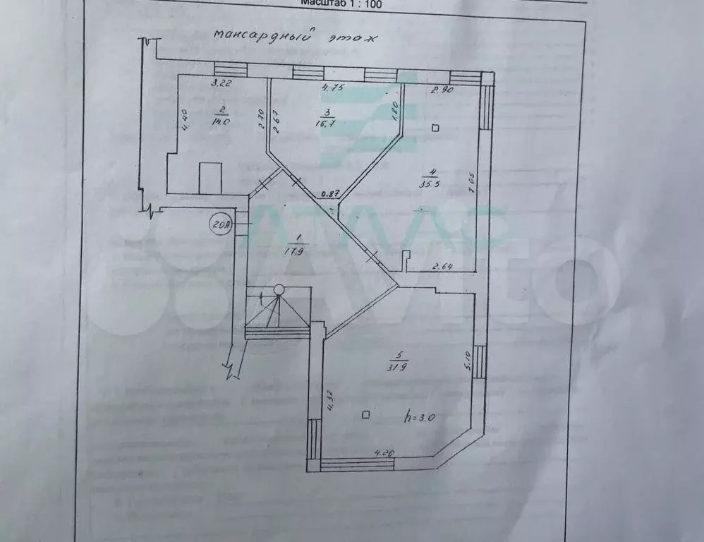 3-к. квартира, 116 м, 5/5 эт. - Фото 0